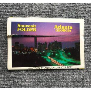 Vintage Atlanta Georgia Souvenir Folder Skyline & Landmark Double‎ sided Photos